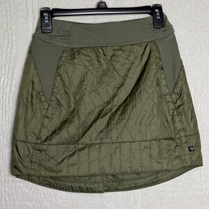 Mountain Hardwear Womens Ratio Quilted Insulated Skirt Olive Green XS EUC